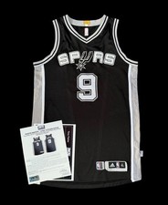 Spurs Tony Parker Rev30 Game Worn Jersey Coa Photomatched NBA Champion Duncan