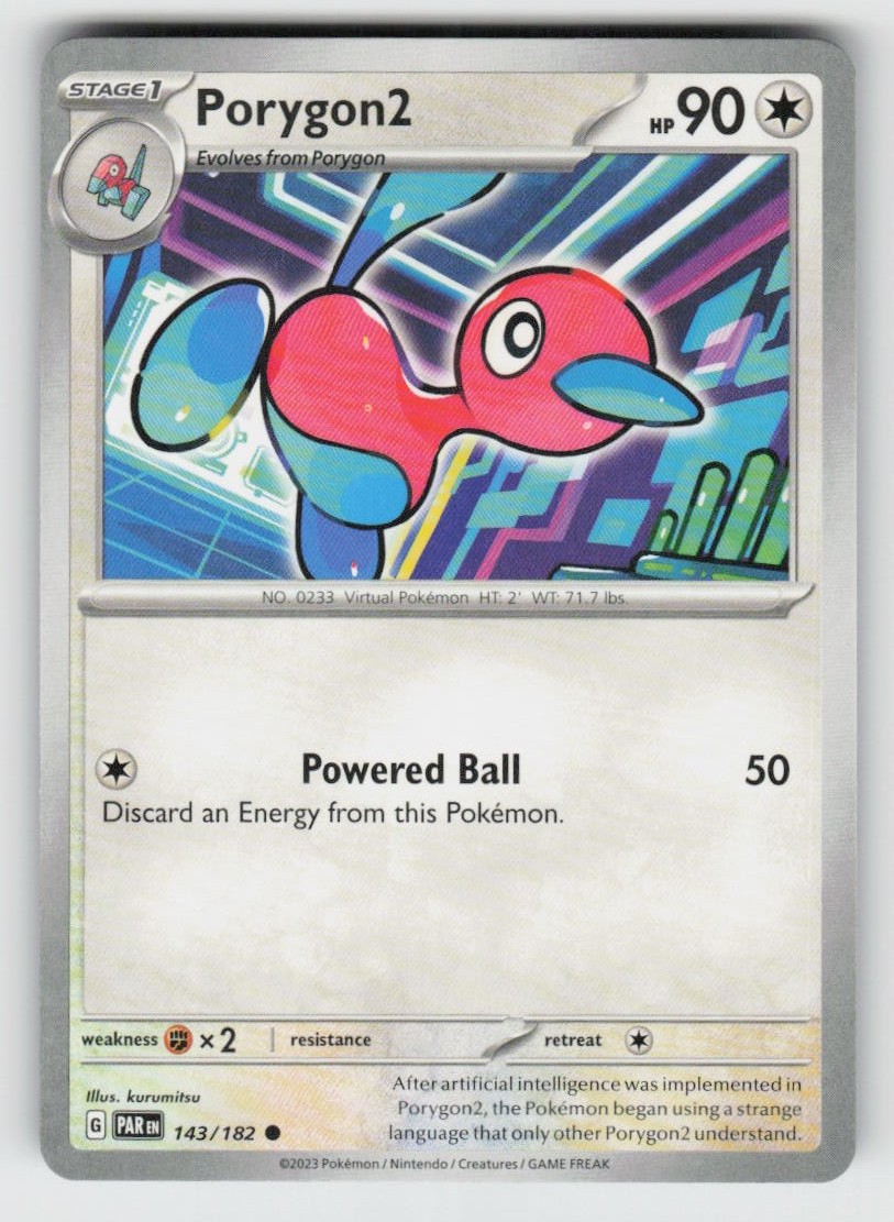 Porygon2 143/182 Common Paradox Rift Near Mint