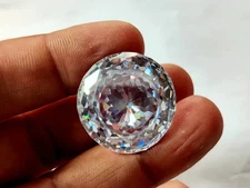 50.85 Ct+ Flawless Natural Combodian White Huge Zircon Round Cut Loose Gemstone