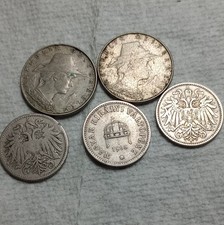 Austria Hungary Coin Lot 10 Groschen 10 Filler 1895-1925 Mixed Years Circulated