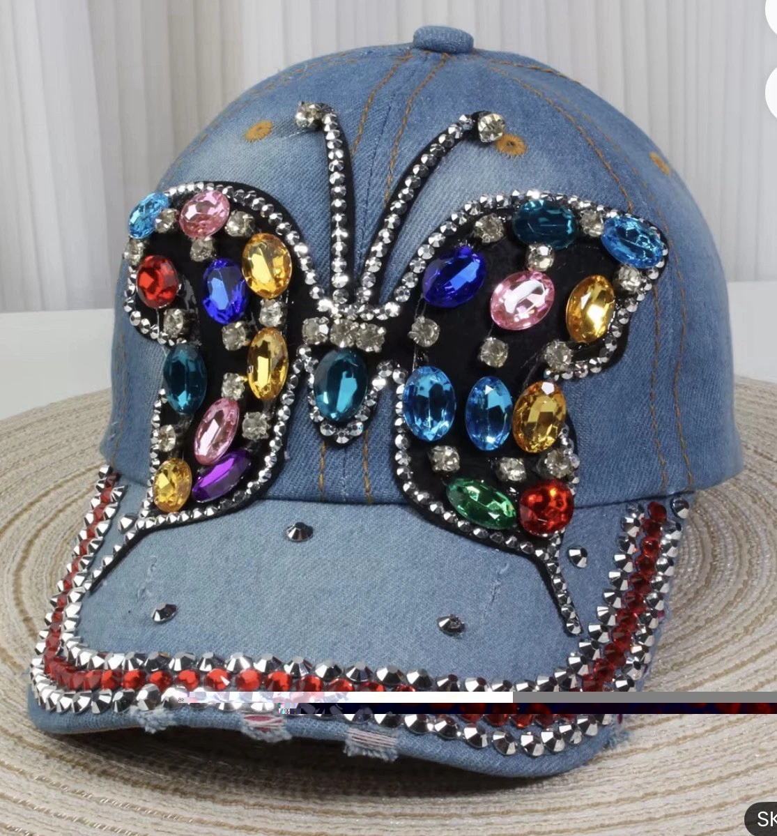 Denim Baseball Cap In Women display picture 1
