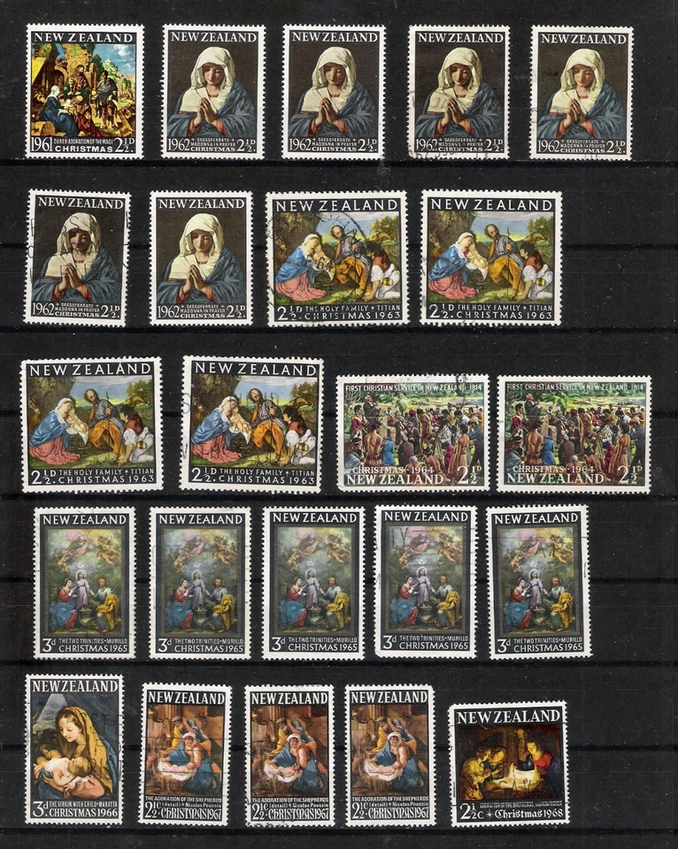 New Zealand 1960 - 91 Scott's#335 - 1061A, 102 Christmas Stamps, Cat$45+ 4 Pages - Image 3 of 4