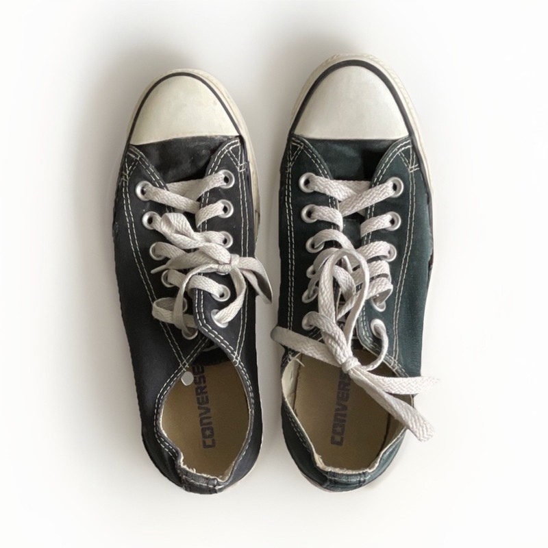 Converse All Star Black Canvas Lace Up Sneakers Size 5.5 men/ 7.5 women 