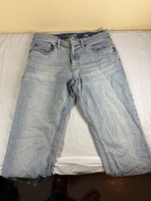 Goodfellow Co Athletic Fit Straight Denim Jeans Light Blue 5-Pocket Men