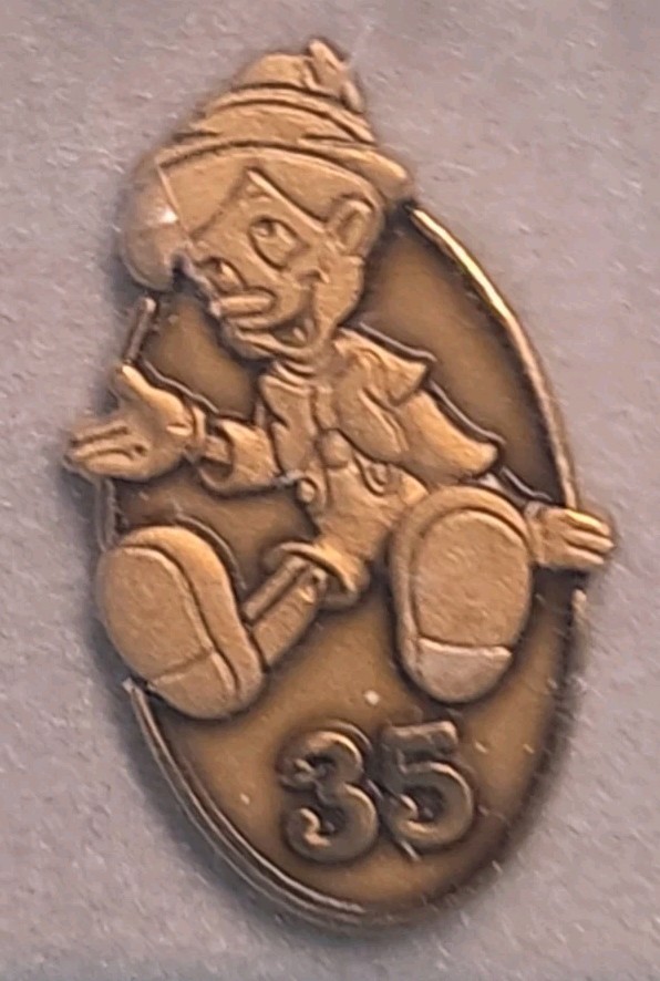 Disney Pin 60565 Pinocchio 35 Year Service Award Cast Member NIB SEALED BOX 2nd