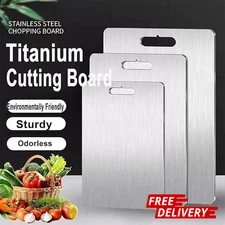 Titanium Coating Cutting Board Double-Sided Kitchen Tool Camping Size S