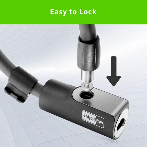 Electric Scooter Lock 4 Feet Scooter Lock with 2 Keys Scooter Lock Anti The - Picture 5 of 7