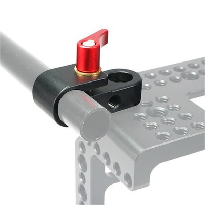 Neu Einloch 15mm Rail Clamp Mount Rod Holder für Kamera Rig Rod Zubehör