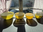 Pyrex Vintage Yellow Nesting Mixing Bowls Set 401/402/403/404