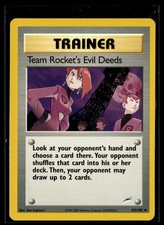 Pokemon TCG Neo Destiny #103/105 Team Rocket's Evil Deeds MP on eBay