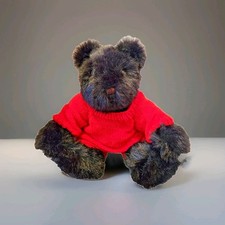 Vtg. Black Teddy Bear 18" Plush Stuffed Animal Fully Jointed Huggable Unbranded