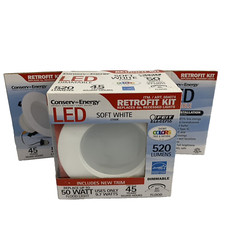 FEIT Electric 4" LED Dimmable 50w Retrofit Recessed Light Kit 9.7W 520 Lumens