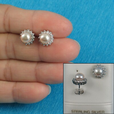 Solid Sterling Silver 925 Sun Design; Genuine Peach Cultured Pearl Pendant TPJ