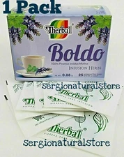 TE DE BOLDO TEA 25 Bags 0.3 oz. each Therbal (Peumus boldus) Caffeine Free