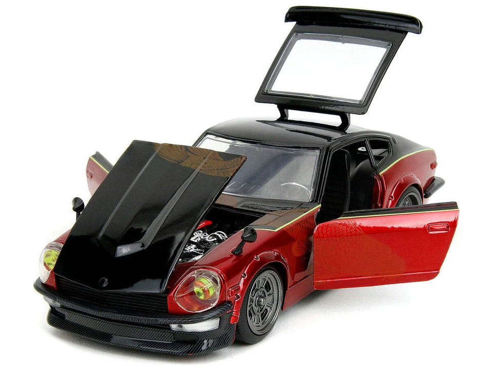 1:24 1972 Datsun 240Z -- Black / Red Metallic -- Fast & Furious X JADA - Image 2 of 4
