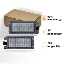 2x LED License Plate Light Lamp For Jeep Grand Cherokee 2014-22 Compass Patriot
