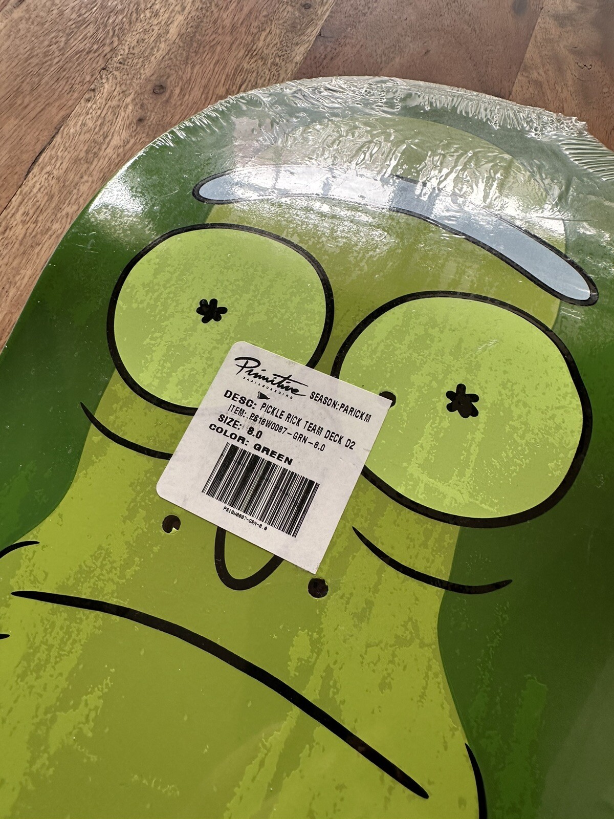 Primitive X Rick And Morty Skateboard Deck 8.125 Pickle Rick