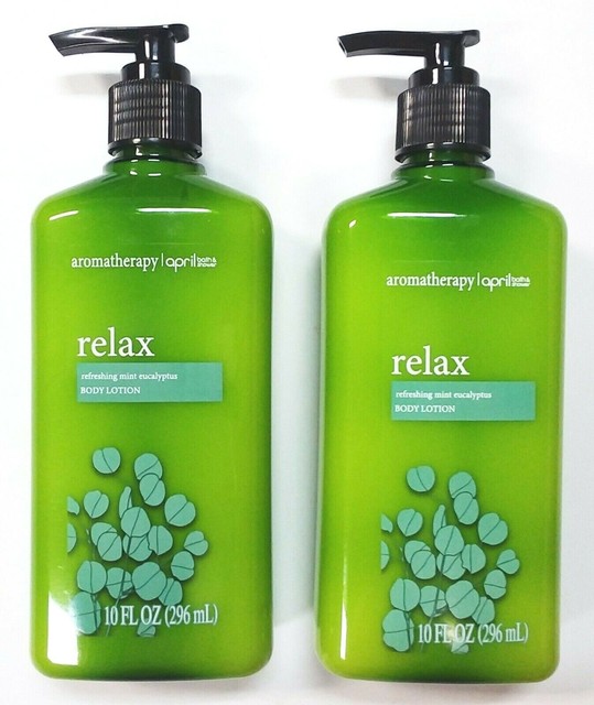 2 April Bath & Shower Relax Aromatherapy Body Lotion 10 oz. Refreshing