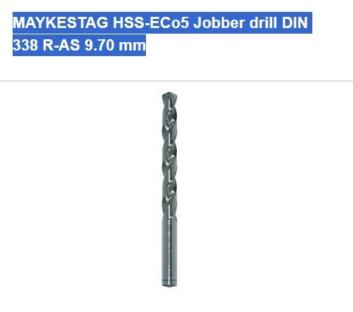 MAYKESTAG HSS-ECo5 Jobber drill DIN 338 R-AS 9.70 mm