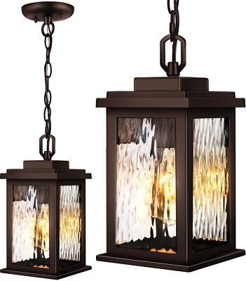 Oil Rubbed Bronze Outdoor Pendant Light 1 Pack Outdoor Chandelier For Porch Hang