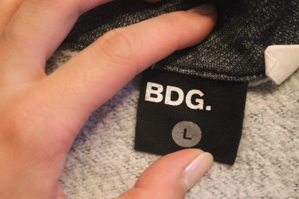 Chaqueta de hombre BDG cuello mezcla de algodón cremallera completa talla L grande Foto 3 de 4