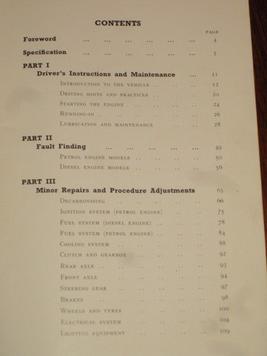 1955 Ford Thames 30 Cwt 2 & 3 Ton Models 4 cyl INST. BOOK, FREE POST AUSTRALIA - Picture 3 of 7
