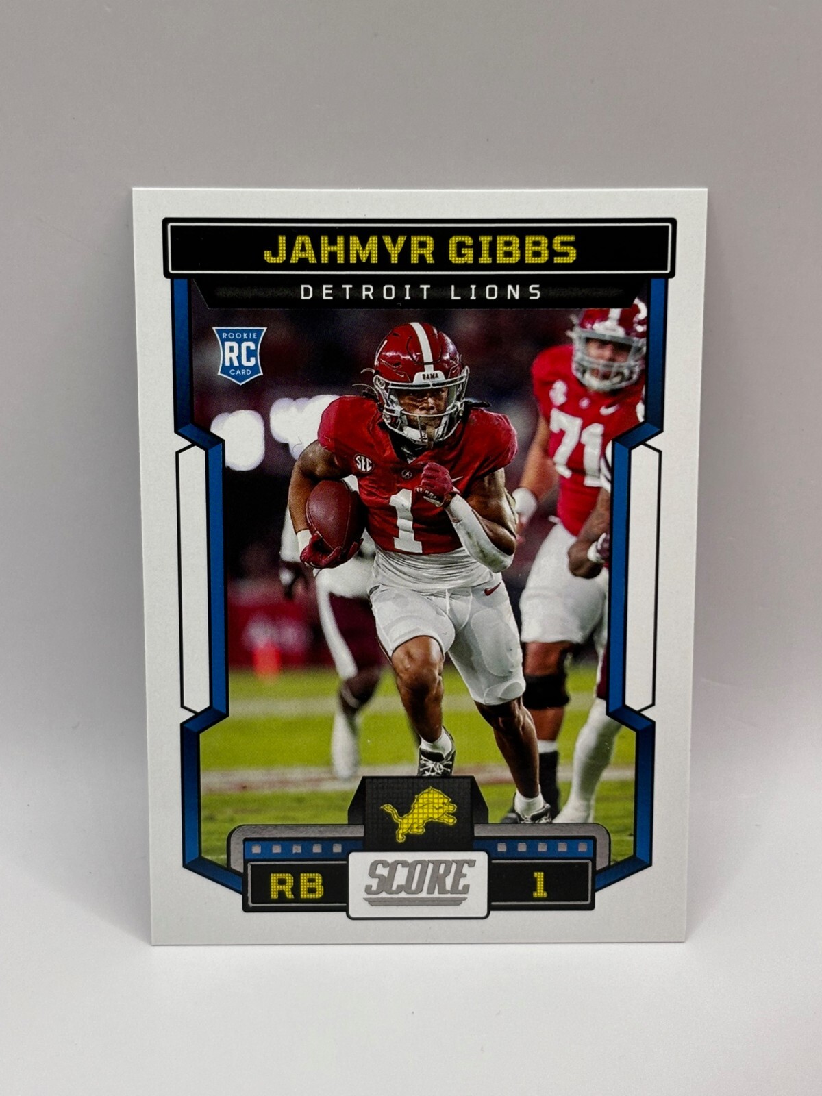 2023 Panini Score Football Jahmyr Gibbs Rookie RC #316 Detroit Lions/Alabama