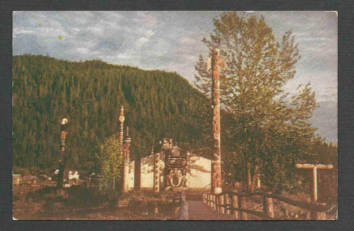Ca 1950 PPC SHANKS ISLAND WRANGEL ALASKA TOTEM POLES, MINT | eBay