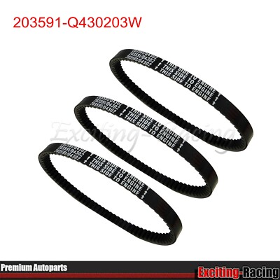 3Pcs Drive Belt for Manco 203591 Yerf-dog Q430203W Go Kart Replacement ...