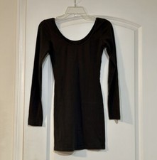Forever 21 Bodycon Dress Size XS Dark Gray Long Sleeve