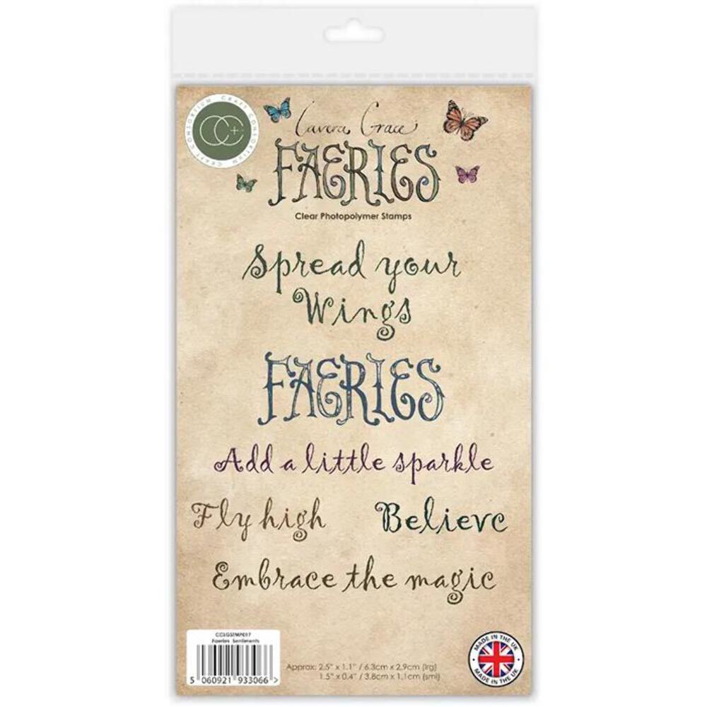FAERIES Sentiments - Photopolymer Stamp Set by Craft Consortium