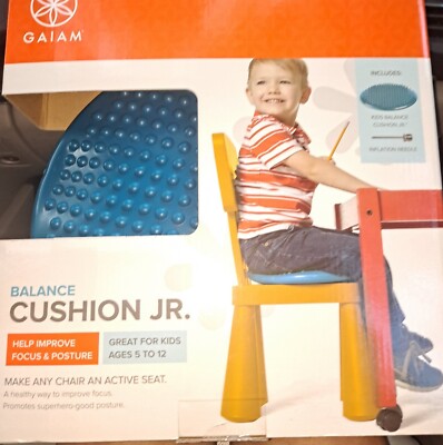 Gaiam Balance Cushion Jr. Improve Focus & Posture For Kids - BLUE