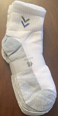 White, Black Comfortable, Soft 100% Cotton Socks For Men Size 8-13 10 Pairs