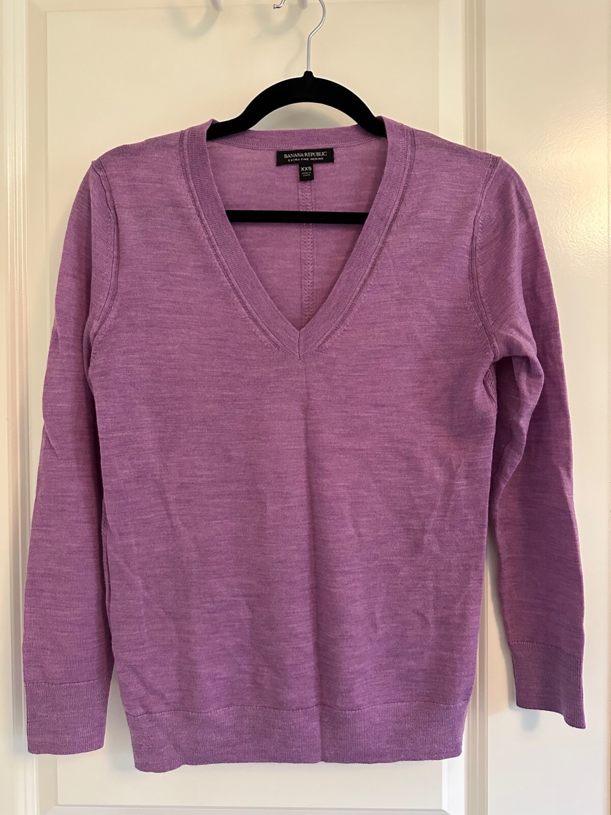 Banana Republic XXS purple extra fine merino wool sweater vintage  