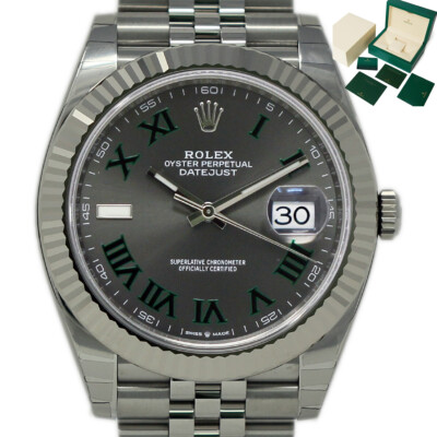 Rolex New Datejust 126334 41mm Wimbledon Slate FACTORYWARRANTYDATED2023 #RL400.1