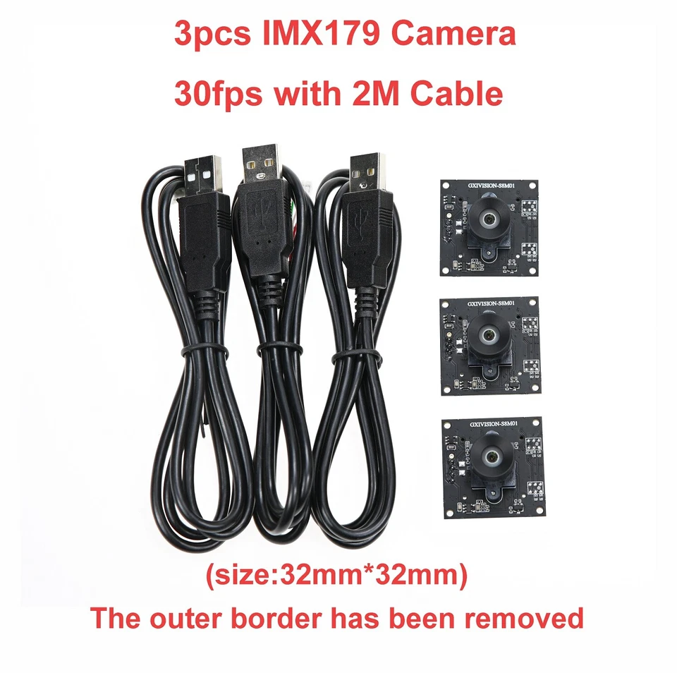 GXIVISION OV9732/IMX179/OV2735 30fps 2M Cable 100 Degrees 3pcs Camera Autodarts. - Image 4 of 4