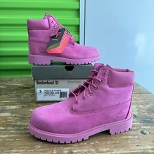 Timberland 6in Premium Classic Boots In Rose Pink NEW With Box 3 Youth Primaloft