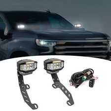 3.5 Led Pods Ditch Light Kit - Amber Drlstrobe For Chevy Silverado 1500 22-26 3.5 Led Pods Ditch Light Kit - Amber Drlstrobe For Chevy Silverado 1500 22-26