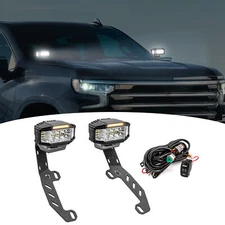 3.5'' LED Pods Ditch Light Kit - Amber DRL+Strobe for 22-23 24 GMC Sierra 1500