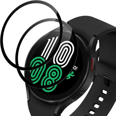 2x 3D Schutzglas für Samsung Galaxy Watch 4 44 mm Hartglas Full Screen CURVED