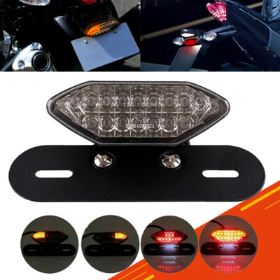 16LEDs Motorcycle Quad ATV Turn Signal Brake License Plate Integrated Tail Light