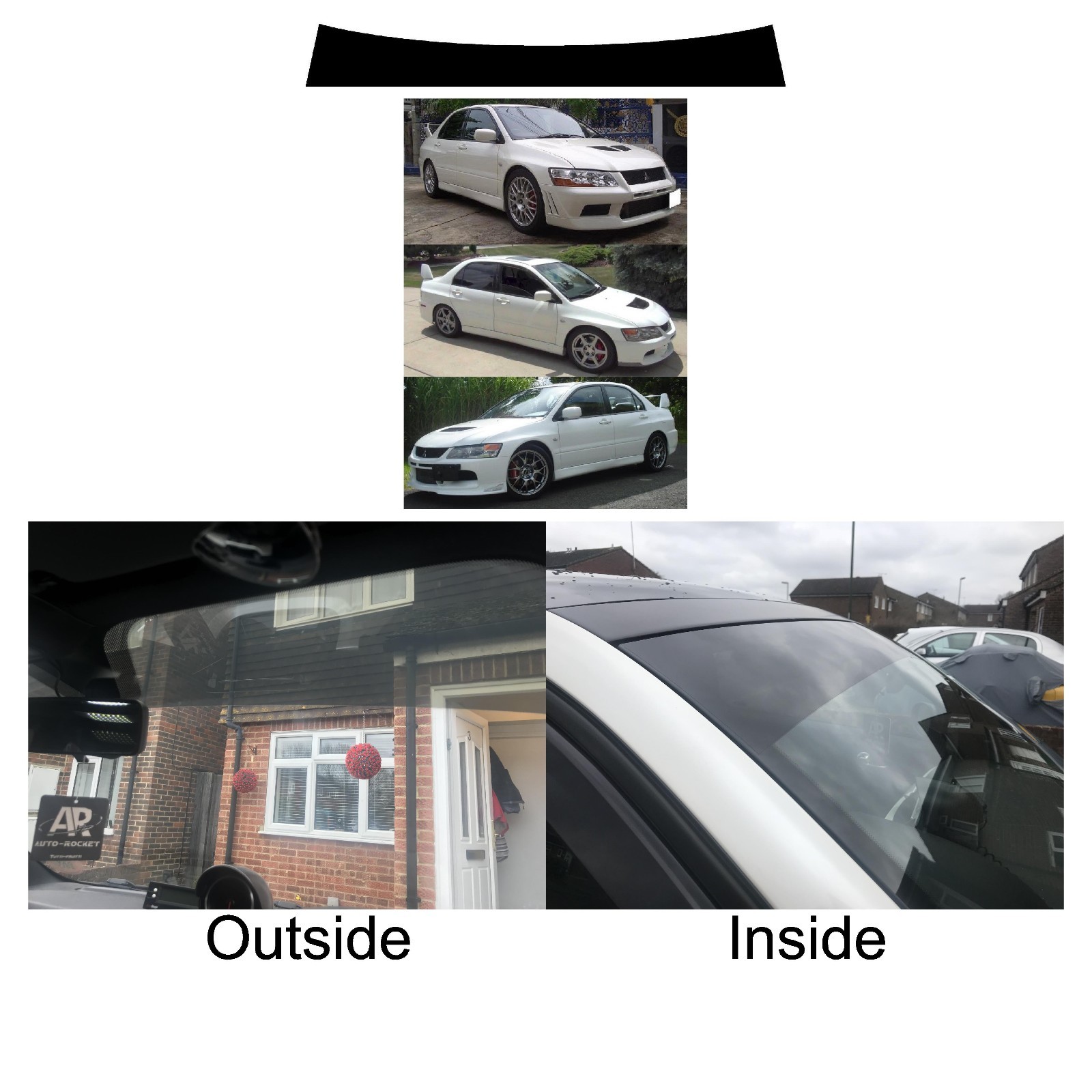 Mitsubishi Sunstrip for an Evo 7 8 9 VII VIII IX - pre cut, Easy Fit Window Tint