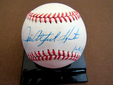 JIM CATFISH HUNTER YANKEES A'S HOF PITCHER SIGNED AUTO VINTAGE OAL BASEBALL JSA