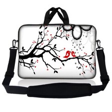 10 Inch Tablet Laptop Sleeve Bag Carry Case Pouch w/ Shoulder Strap Love Birds
