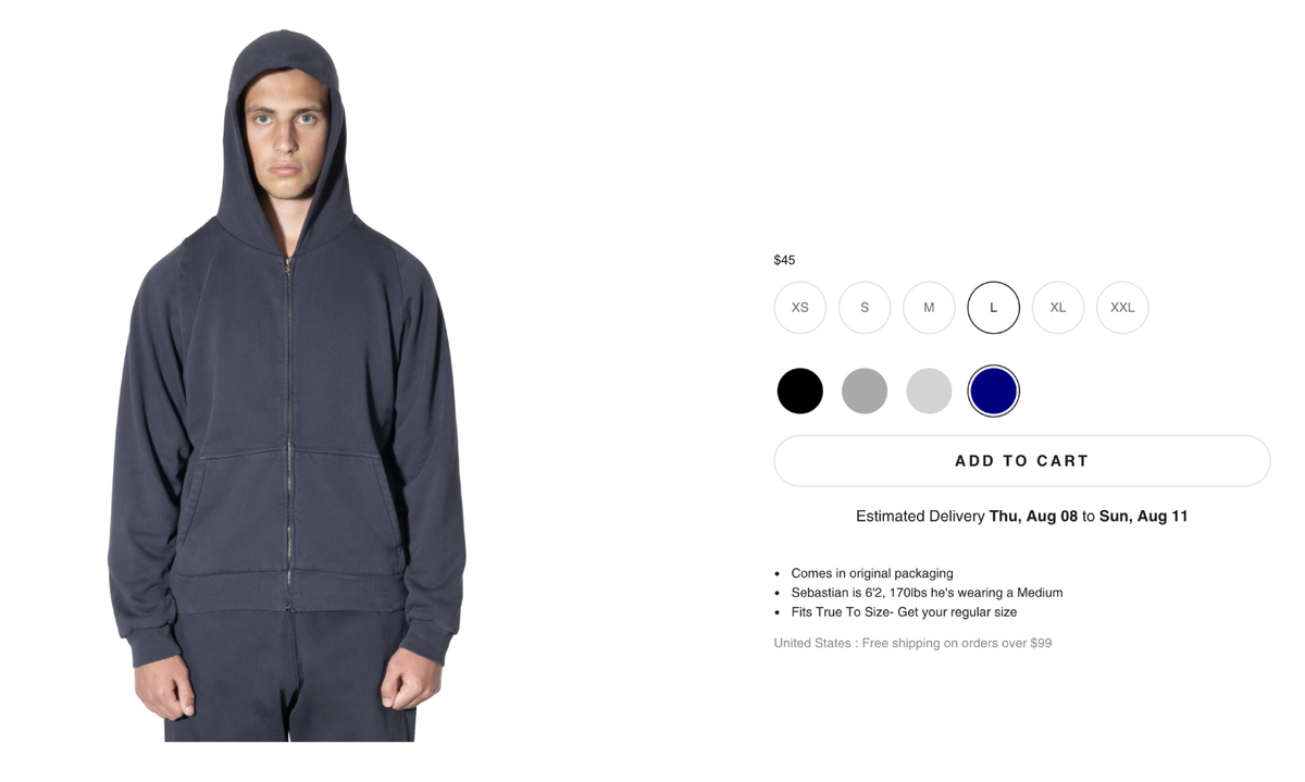 トップス YeezyGap Unreleased Zip Sweat Hoodie Yeezy x Gap Unreleased Zip Sweatshirt Hoodie Light Gray Men's