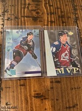 JOE SAKIC 1996 UD MVP #UD5 & Metal STEEL Insert #18 Avalanche Hockey Card (o)