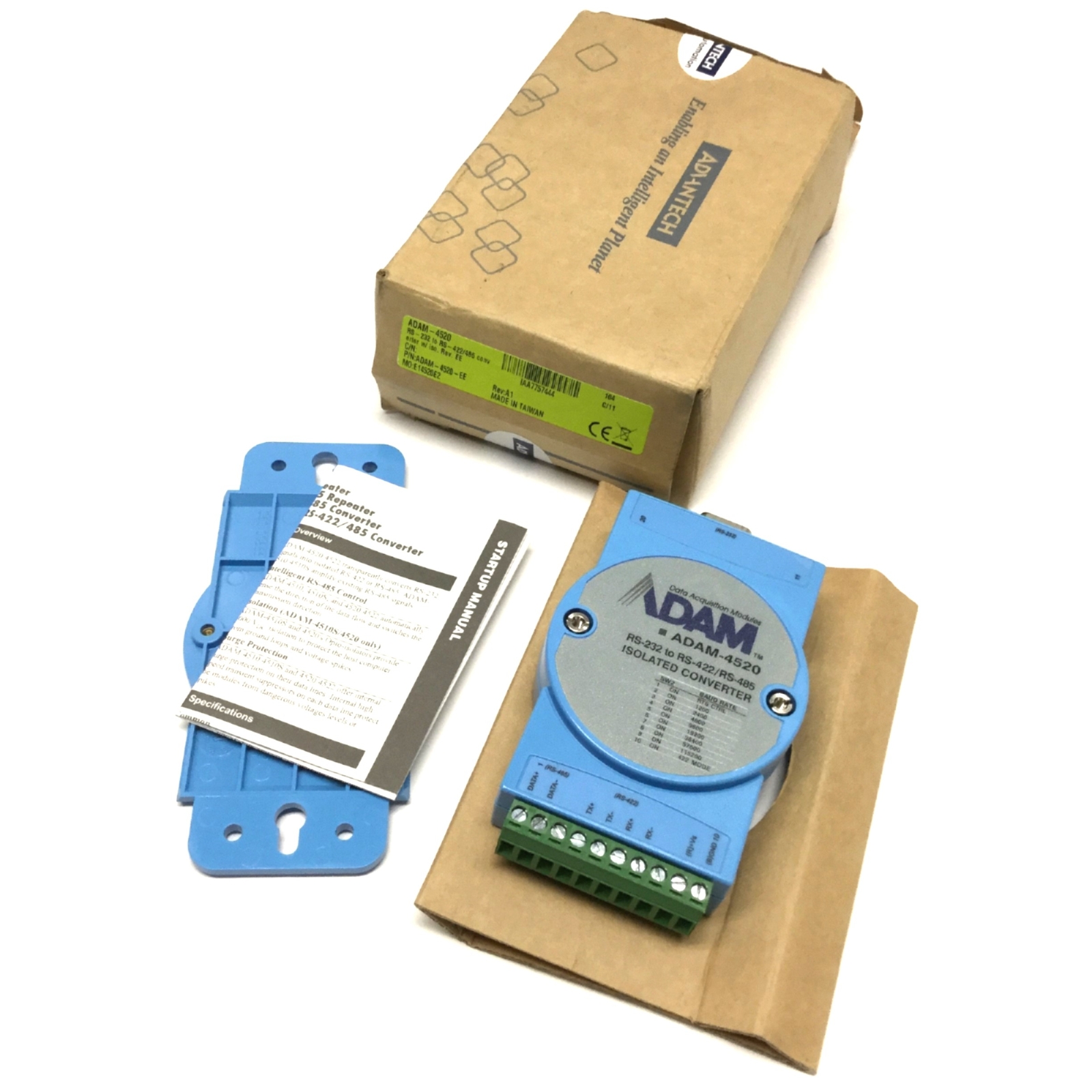Advantech ADAM-4520 Isolated RS-232 to RS-422/485 Serial Converter DB9 10-30VDC