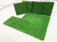 9 Sq Ft  Artificial Grass Turf Tiles Rug Interlocking 12"x12" Soft Easy Install