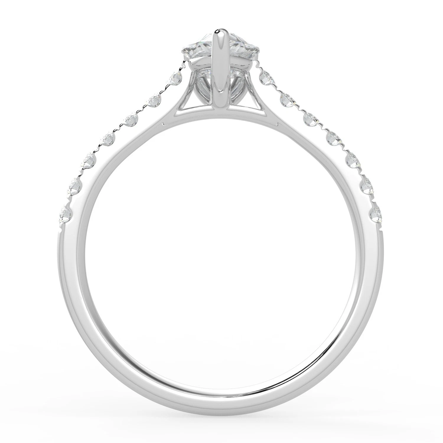 Certified VS1 3.00Ct Pear Diamond Engagement Ring 14k Gold Lab Grown image-3