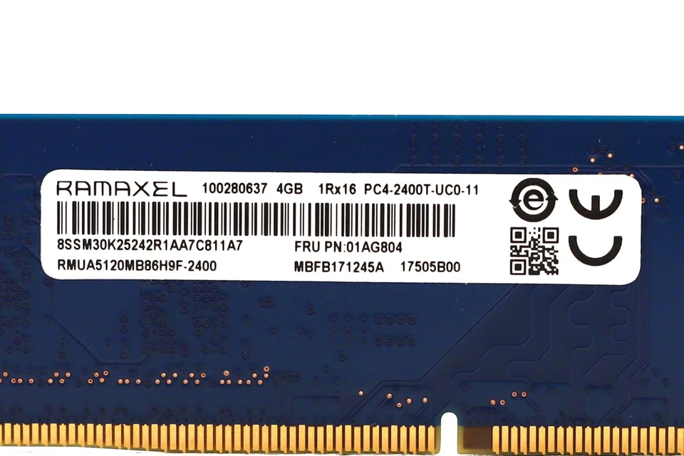 Lenovo 4GB 1Rx16 PC4-2400T-UC0-11 NON-ECC Unbuffered Memory 01AG804 Tested - Image 3 of 3